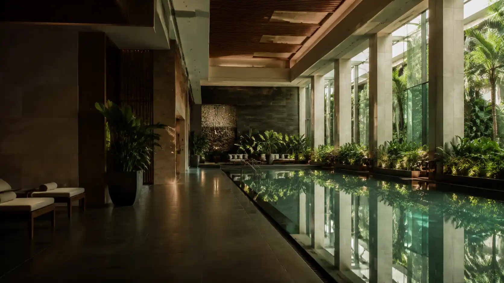 Kolam renang indoor hotel